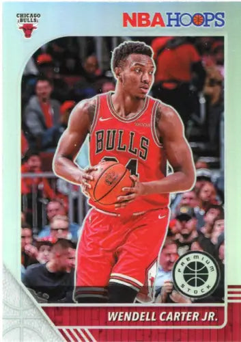 Wendell Carter Jr. basketball card from 2019-20 Hoops Premium Stock Silver collection