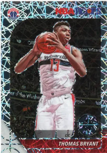 Thomas Bryant basketball card from 2019-20 Hoops Premium Stock Silver Laser #193