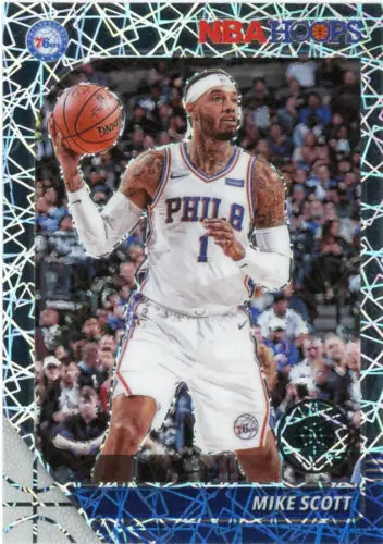 Mike Scott 2019-20 Hoops Premium Stock Silver Laser Basketball Card for 76ers