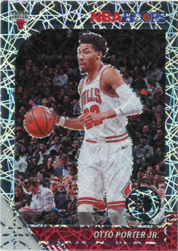 Otto Porter Jr. Chicago Bulls 2019-20 Hoops Premium Stock Silver Laser basketball card