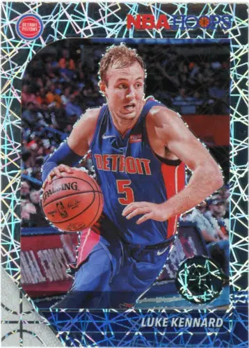 2019-20 Hoops Premium Stock Silver Laser #55 Luke Kennard Detroit Pistons basketball card