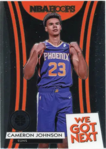 Cameron Johnson basketball card from 2019-20 Hoops Premium Stock We Got Next series