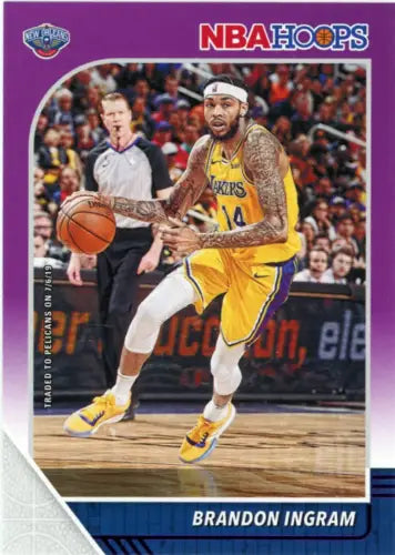 Brandon Ingram 2019-20 Hoops Purple #119 New Orleans Pelicans Basketball Card