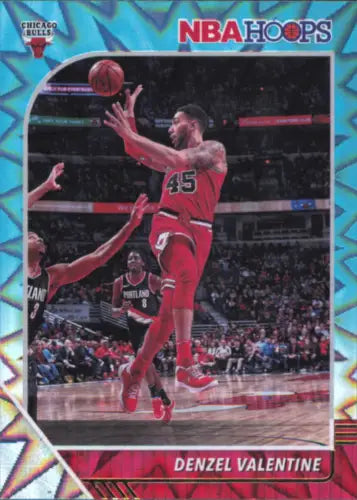 Denzel Valentine 2019-20 Hoops Teal Explosion NBA card Chicago Bulls NM-MT quality