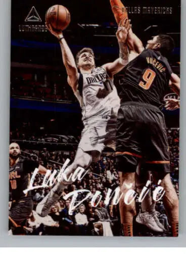 Basketball trading card of Luka Doncic from Panini Chronicles Luminance 2019-20