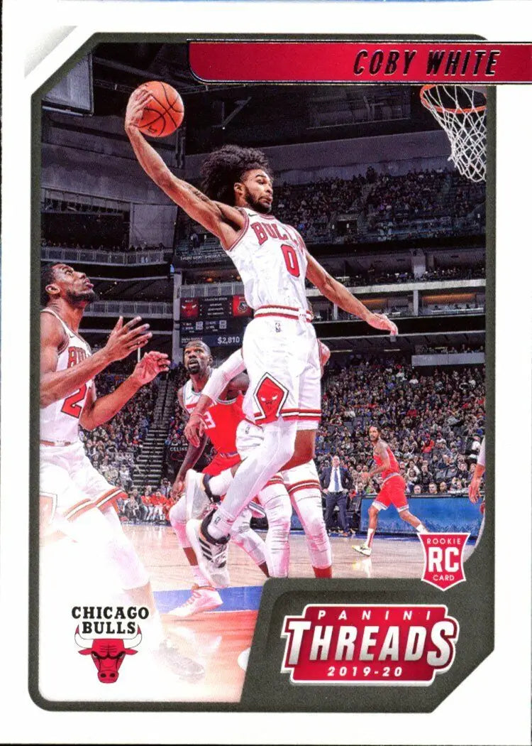 Coby White Rookie basketball card from 2019-20 Panini Chronicles Threads #95