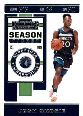 Josh Okogie 2019-20 Panini Contenders Minnesota Timberwolves NBA basketball card