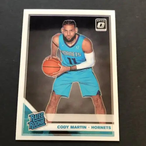 Optic Cody Martin Rookie card from 2019-20 Panini Donruss Optic Charlotte Hornets