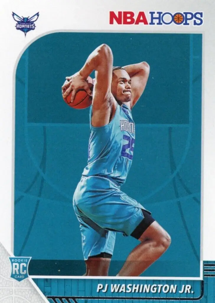 PJ Washington Jr. rookie card from 2019-20 Panini Hoops Charlotte Hornets #209