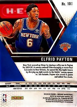 Elfrid Payton 2019-20 Panini Mosaic basketball card from New York Knicks