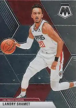 Basketball player in action on 2019-20 Panini Mosaic Landry Shamet card