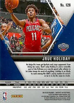 Jrue Holiday 2019-20 Panini Mosaic Basketball Card New Orleans Pelicans NM-MT