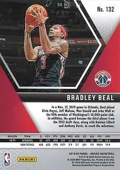 2019-20 Panini Mosaic #132 Bradley Beal Washington Wizards NBA Basketball Card