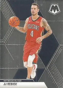 Basketball card featuring JJ Redick from 2019-20 Panini Mosaic New Orleans Pelicans