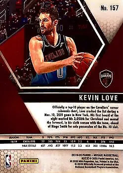 Kevin Love basketball card from 2019-20 Panini Mosaic Cleveland Cavaliers NBA collection