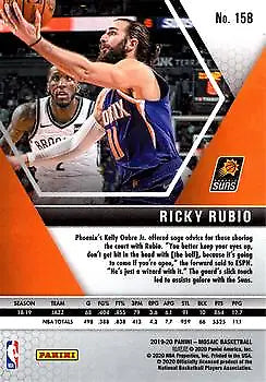 Ricky Rubio 2019-20 Panini Mosaic #158 Phoenix Suns NBA Basketball Card NM-MT