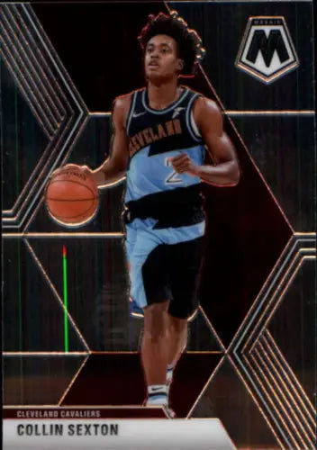 Collin Sexton basketball card from 2019-20 Panini Mosaic Cleveland Cavaliers NM-MT