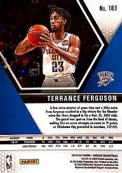 2019-20 Panini Mosaic #183 Terrance Ferguson Oklahoma City Thunder Basketball Card