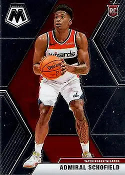 2019-20 Panini Mosaic Admiral Schofield Rookie Washington Wizards trading card