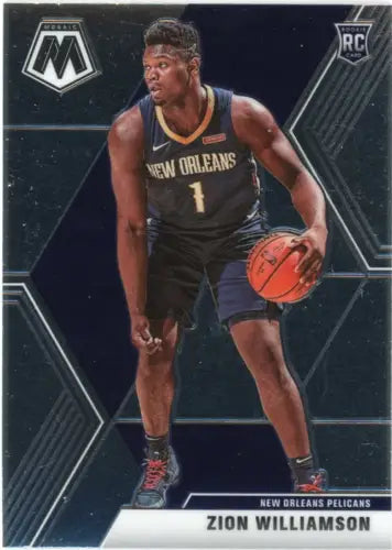 Zion Williamson 2019-20 Panini Mosaic Rookie Basketball Card New Orleans Pelicans