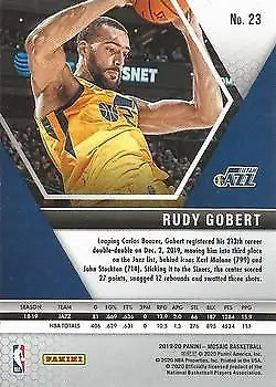 Rudy Gobert 2019-20 Panini Mosaic Utah Jazz Basketball Card NM-MT