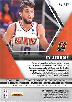 Ty Jerome Basketball Card 2019-20 Panini Mosaic Phoenix Suns Rookie NM-MT Condition