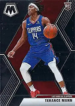 Terance Mann rookie basketball card from 2019-20 Panini Mosaic Los Angeles Clippers