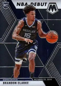 Brandon Clarke 2019-20 Panini Mosaic rookie debut trading card from Memphis Grizzlies