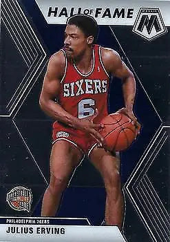 2019-20 Panini Mosaic #288 Julius Erving HOF Philadelphia 76ers Basketball Card