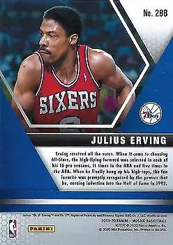 2019-20 Panini Mosaic Julius Erving HOF Philadelphia 76ers Basketball Card NM-MT