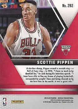 Scottie Pippen 2019-20 Panini Mosaic card Chicago Bulls NBA collectible NM-MT