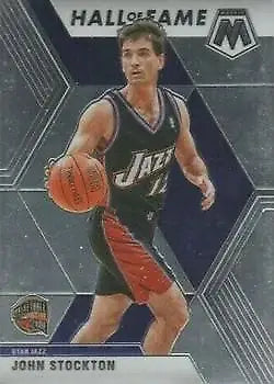 John Stockton Basketball Card from 2019-20 Panini Mosaic for Utah Jazz fans