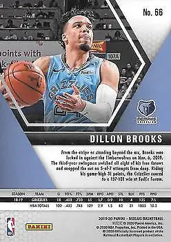 Dillon Brooks 2019-20 Panini Mosaic #66 Memphis Grizzlies Basketball Card NM-MT