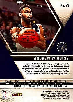 Andrew Wiggins 2019-20 Panini Mosaic #73 basketball card Minnesota Timberwolves NM-MT