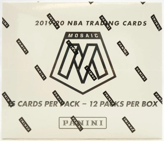 Panini Mosaic NBA trading card box label for 2019-20 Basketball Multi Pack Box