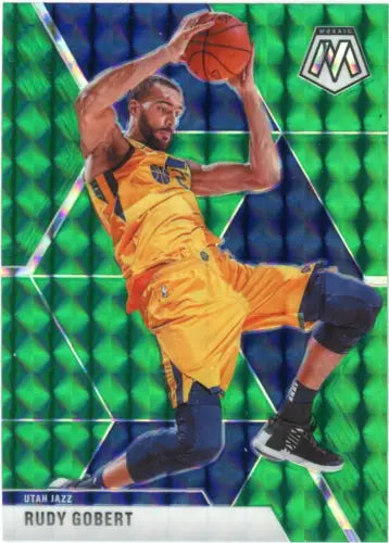 Rudy Gobert 2019-20 Panini Mosaic Green basketball card from Utah Jazz NBA collection