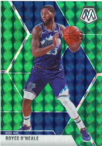 Royce O’Neale 2019-20 Panini Mosaic Green Utah Jazz Basketball Card NM-MT