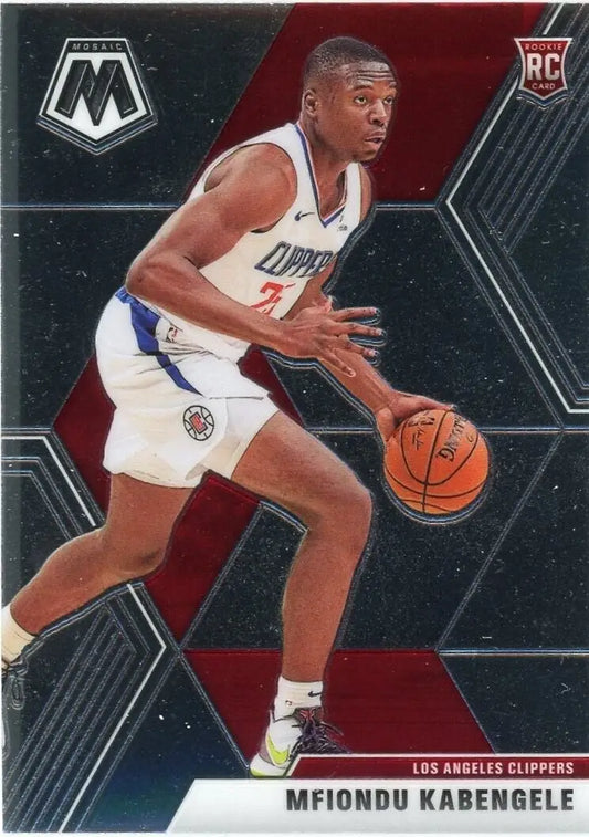 Mfiondu Kabengele Rookie card from 2019-20 Panini Mosaic Los Angeles Clippers