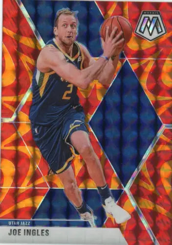 2019-20 Panini Mosaic Orange Reactive Joe Ingles Basketball Card for Utah Jazz Fans