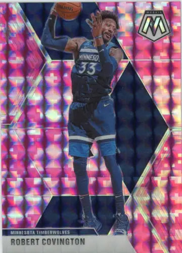 Robert Covington 2019-20 Panini Mosaic Pink Camo basketball card NM-MT