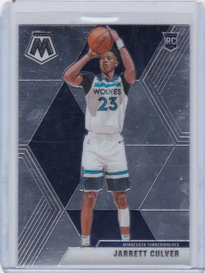 Basketball trading card of Jarrett Culver Minnesota Timberwolves in shooting pose