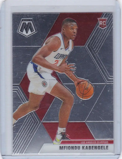 Basketball trading card of Mfiondu Kabengele from Los Angeles Clippers, 2019-20 Panini Mosaic