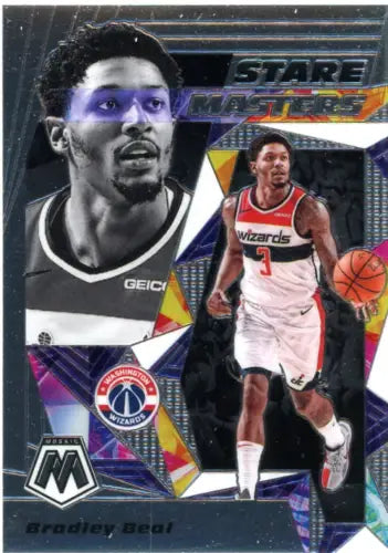 Bradley Beal basketball card from 2019-20 Panini Mosaic Stare Masters series