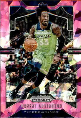 Robert Covington 2019-20 Panini Prizm Pink Ice basketball card from Minnesota Timberwolves