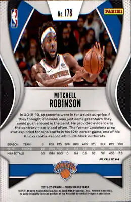 Mitchell Robinson 2019-20 Panini Prizm Pink Ice #178 basketball card from New York Knicks