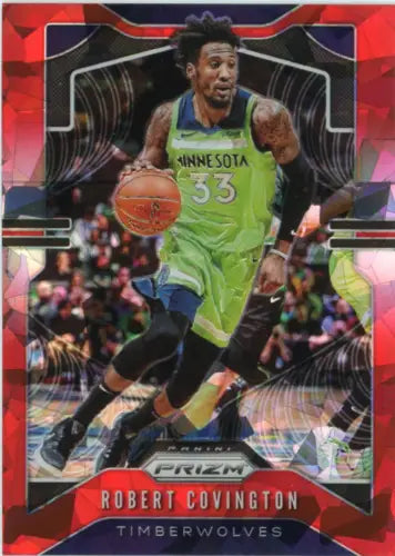 Robert Covington basketball card from 2019-20 Panini Prizm Red Ice #166 NM-MT, Timberwolves