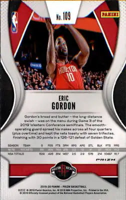 2019-20 Panini Prizm Red White Blue Eric Gordon Houston Rockets Card NM-MT