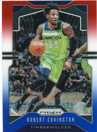 Robert Covington 2019-20 Panini Prizm Red White Blue basketball card Timberwolves