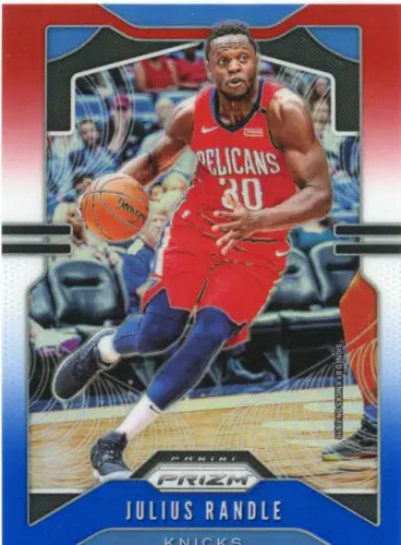 Julius Randle 2019-20 Panini Prizm Red White Blue basketball card New York Knicks