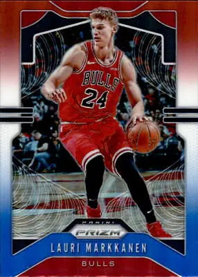 2019-20 Panini Prizm Red White Blue Lauri Markkanen Chicago Bulls Basketball Card NM-MT